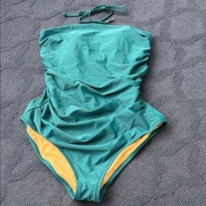 J. Crew Factory Teal One Piece Swimsuit